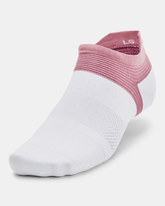 Unisex UA ArmourDry™ Run Lite 2-Pack No Show Tab Socks in White image number 1